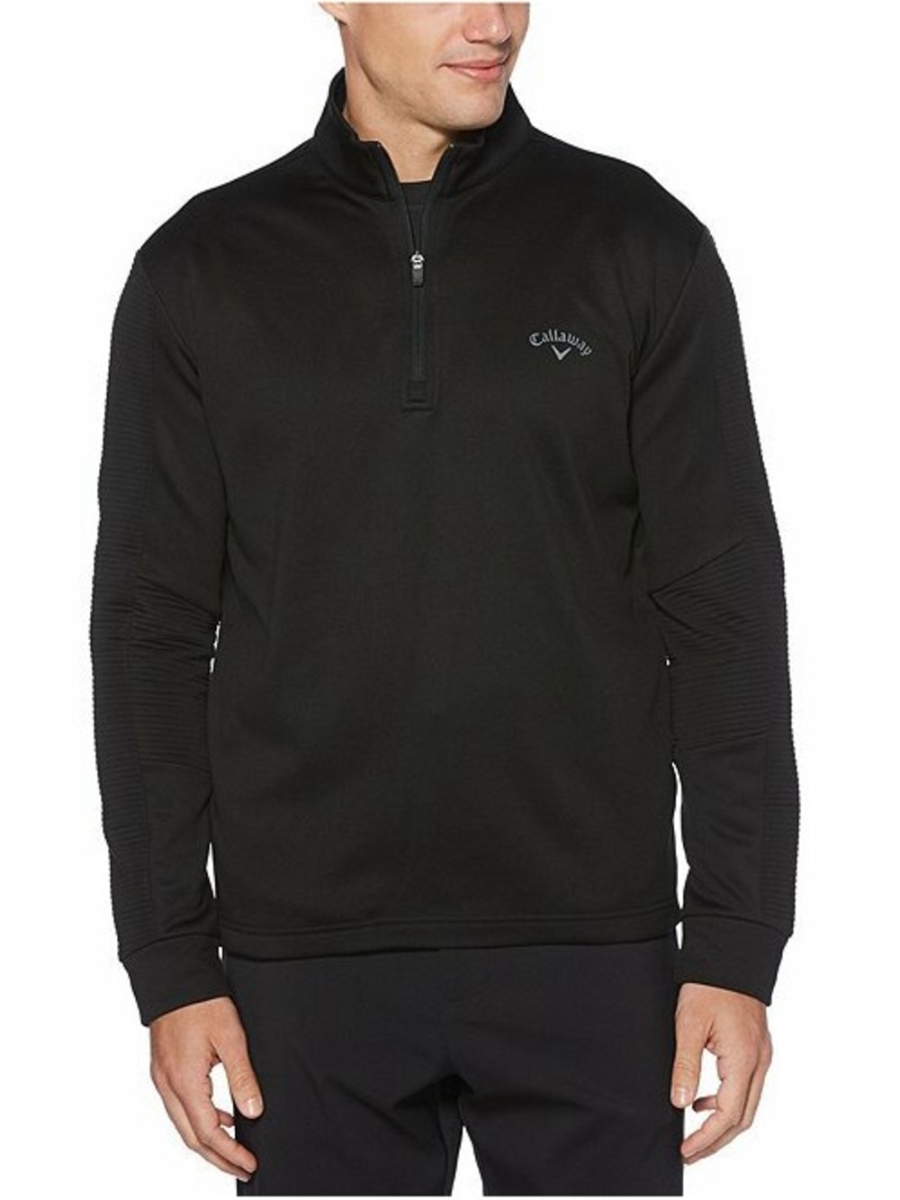 Callaway 1/4 Zip Ottoman Black Golf Base Layer Pullover Mens